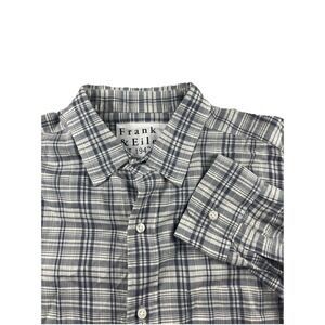 Frank & Eileen "The Don" Men's Large Gray Check Button Front Long Sleeve Shirt